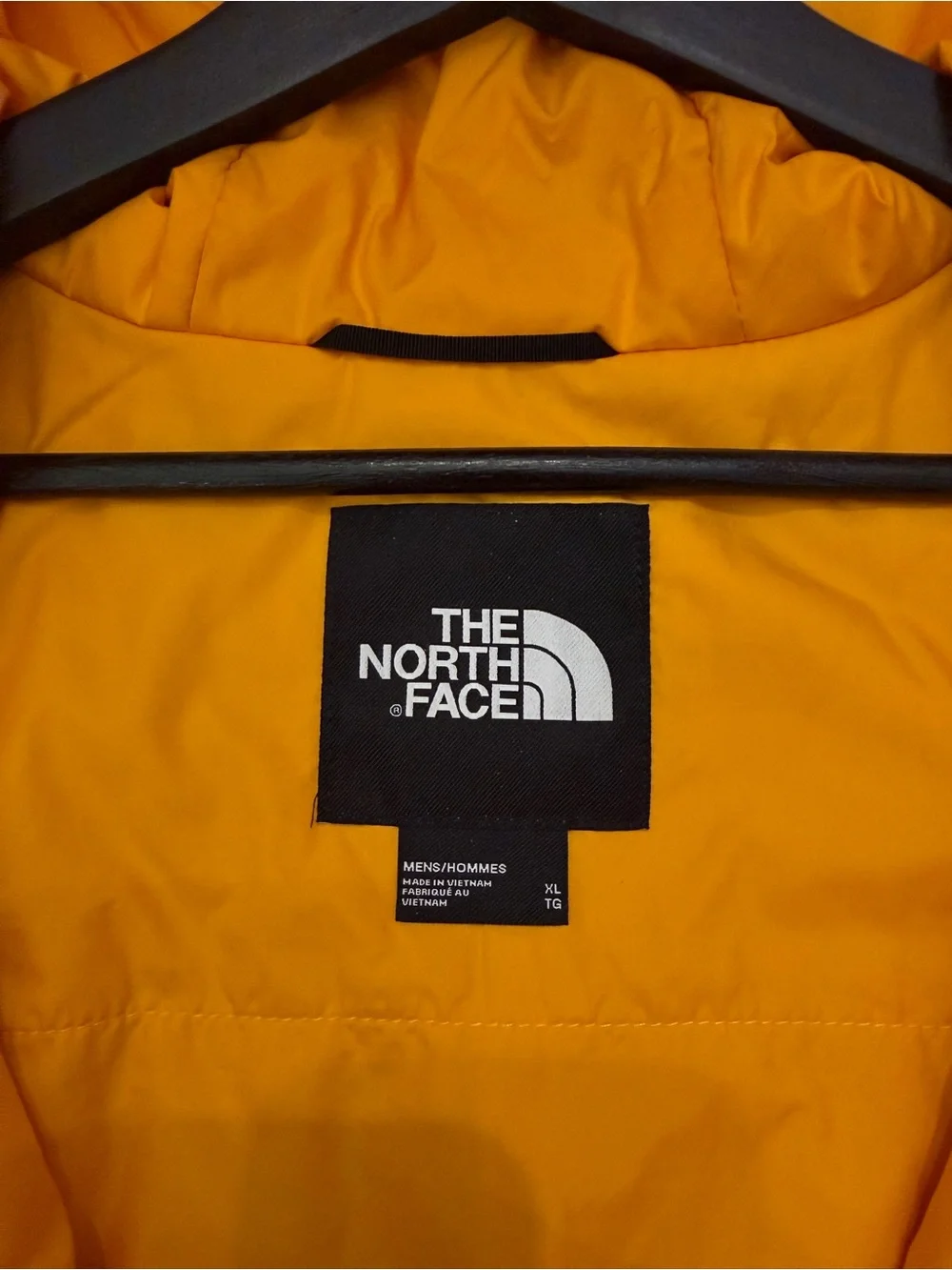 The North Face Men’s Yellow and Black Insulated Hooded Jacket size XL